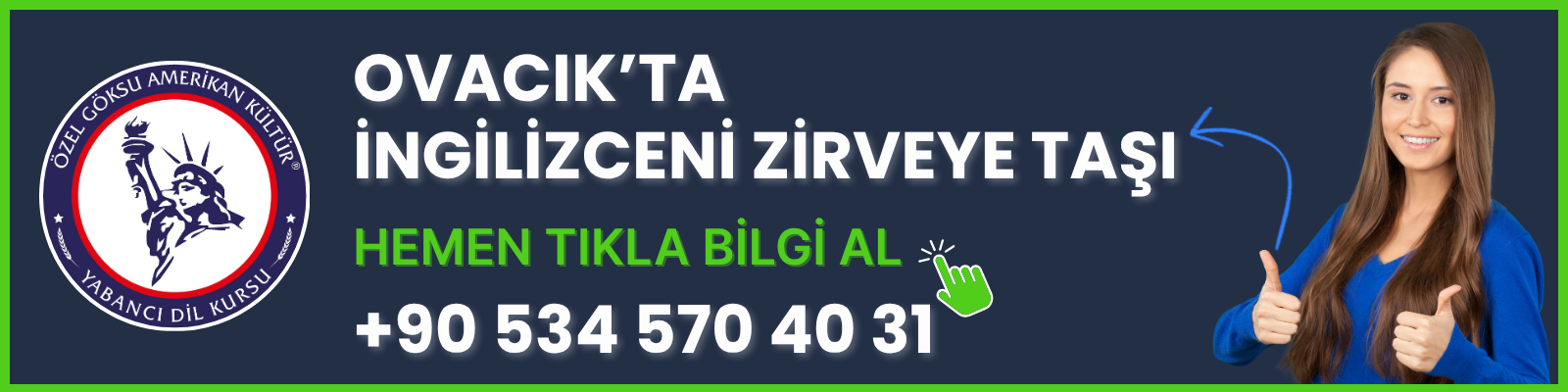 Ovacık İngilizce Kursu Fiyatları ve İletişim Bilgileri